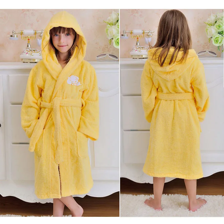 CAVME 31 Kids CAVME размера плюс махровый Халат с капюшоном для влюбленных, махровый халат, мужские длинные хлопковые халаты, домашний семейный халат, одежда для сна - Цвет: CAVME 31 Kids