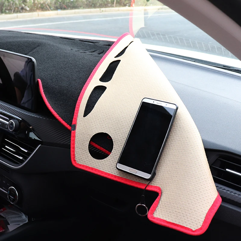 Car Styling Dashboard Protective Mat Shade Cushion Photophobism Rose Pattern Carpet For Ford Focus 4 2018 2019 LHD Internal Mats |