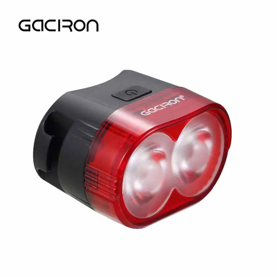 GACIRON 60 люмен 2LED умный велосипедный задний фонарь Интеллектуальный USB Перезаряжаемый MTB Задняя деталь велосипеда свет Предупреждение велосипедная лампа