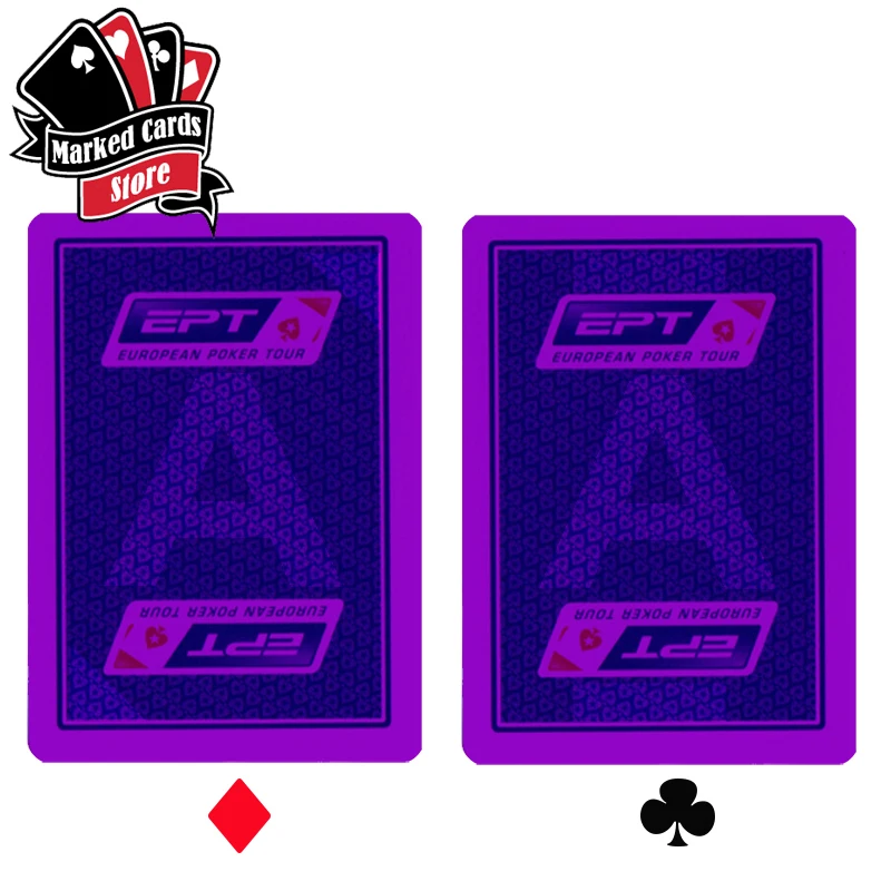 10 деки Red EPT Juice Magic Cards со светящимися знаками Jumbo Размер покера для игр в казино и