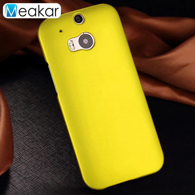 yellow Матовая Пластик Coque 5.0For Htc One M8 чехол для Htc One M8 глаз M8S M8ew телефона чехол-лента на заднюю панель - Цвет: yellow