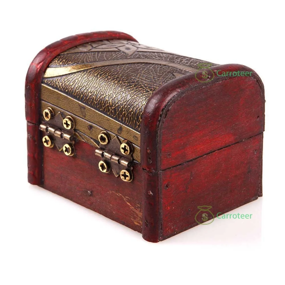 Carroteer Shop Vintage Jewelry Pearl Necklace Bracelet Gift Box Storage Organizer Wood Case 01 | Украшения и аксессуары