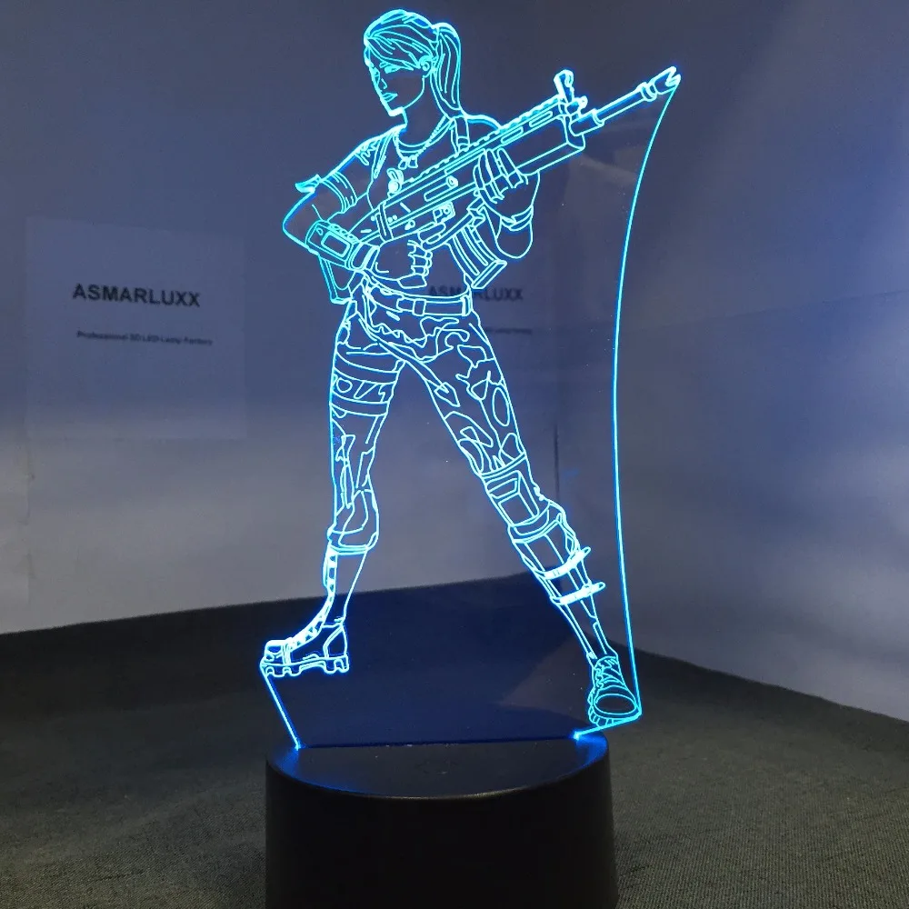 По умолчанию для девочек супер женские фигурки 3D светодиодный светильник
