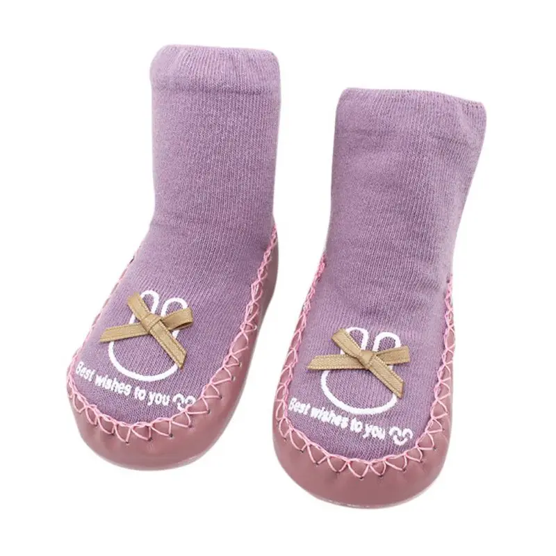 

Cute 6 Colors Newborn Spring Autumn Winter Infant Funny Socks Baby Anti Slip Baby Boy Socks With Rubber Soles Baby Girl Socks