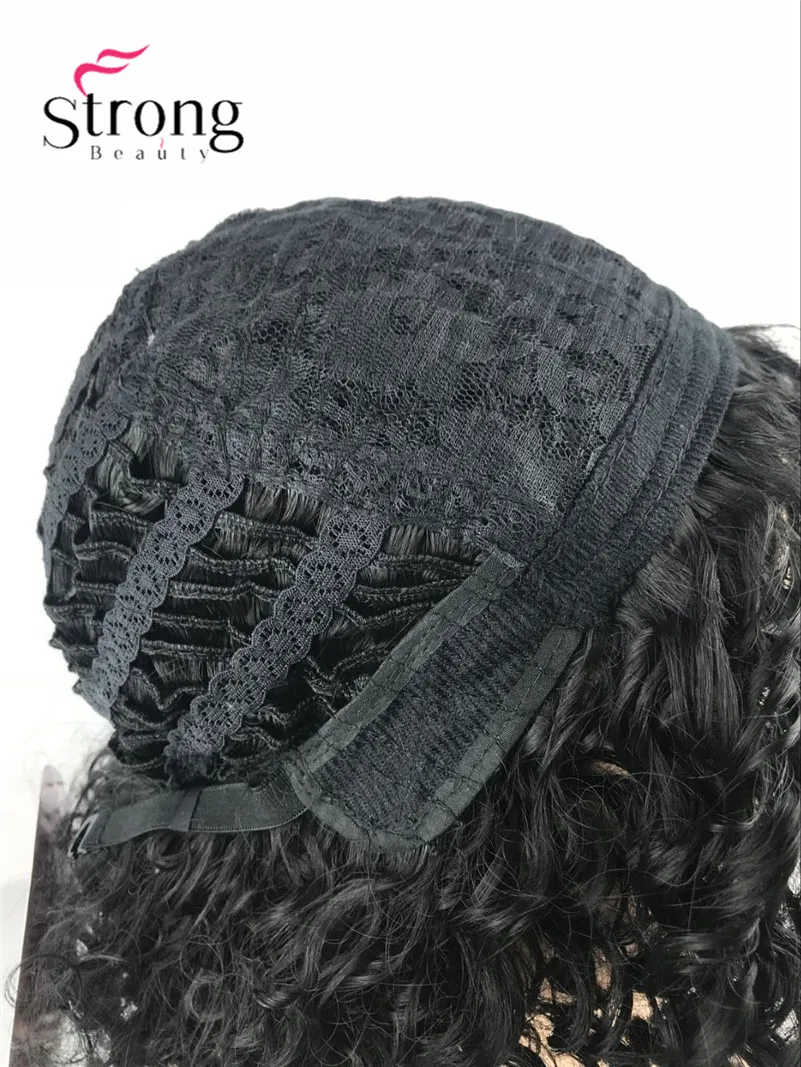 StrongBeauty короткие коричневые основные Омбре кудрявые афро Высокая Тепло ОК полный синтетический парик парики