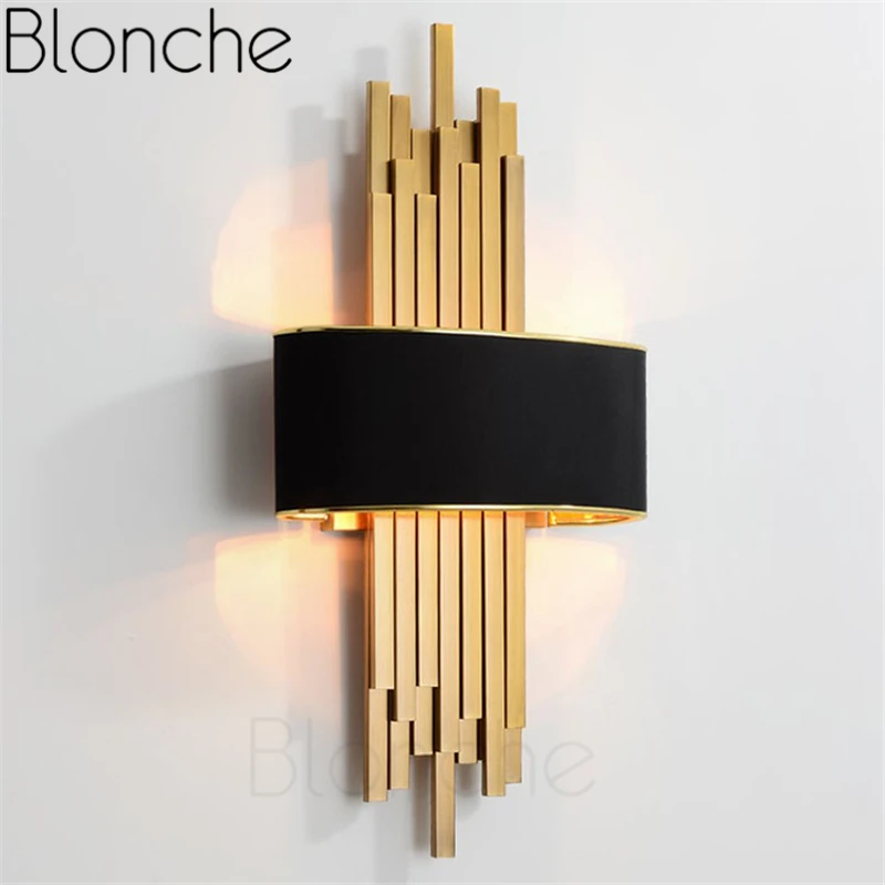 Современные золотые настенные светильники роскошная настенная лампа для