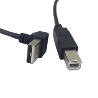 cablecc 20cm usb 2 0 type a male to usb 2 0 b male plug scanner printer connector cable cord 90 degree angle