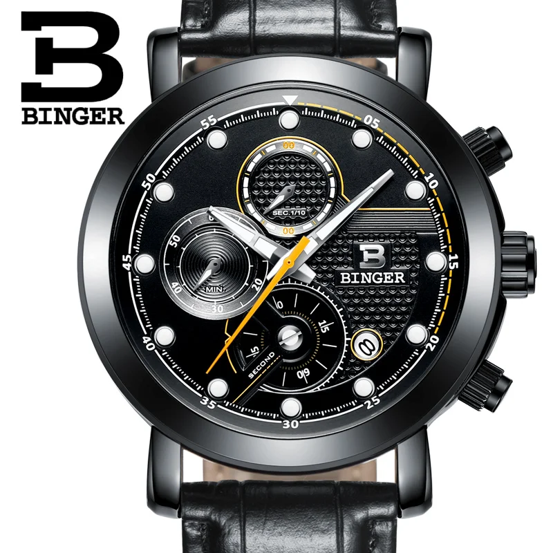 Часы мужские кварцевые с хронографом швейцарские брендовые Роскошные