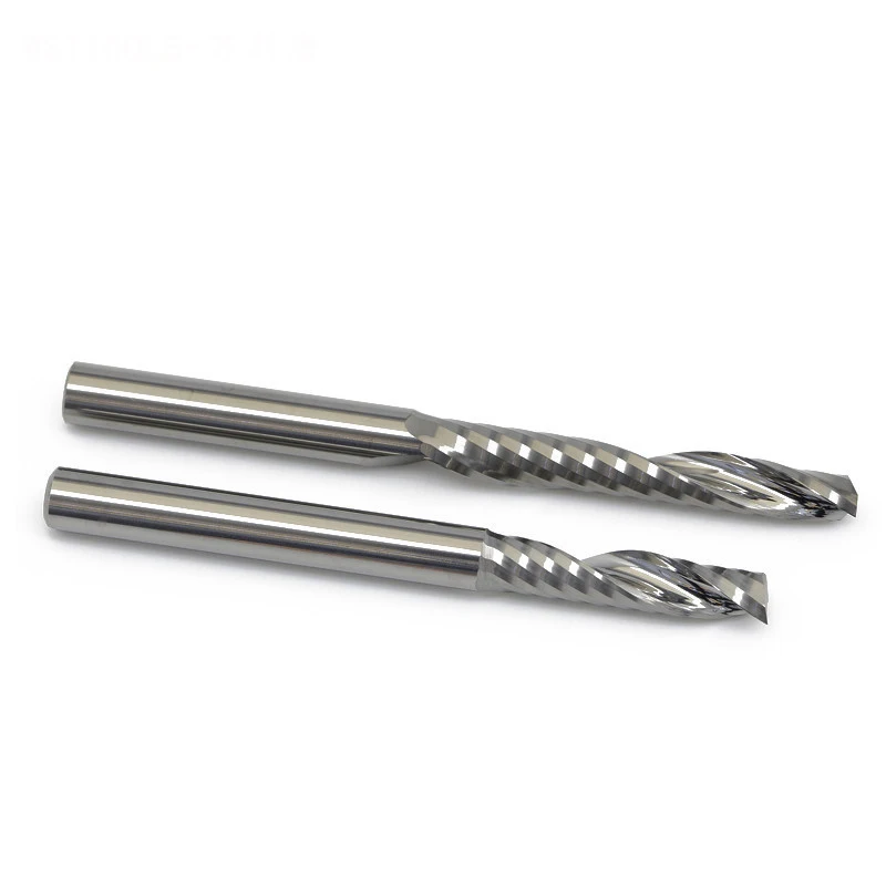 3PCS/Set 4mm Single Flute CNC Router Bits One Spiral End Mills Carbide Milling Cutter PVC Woodworking | Инструменты