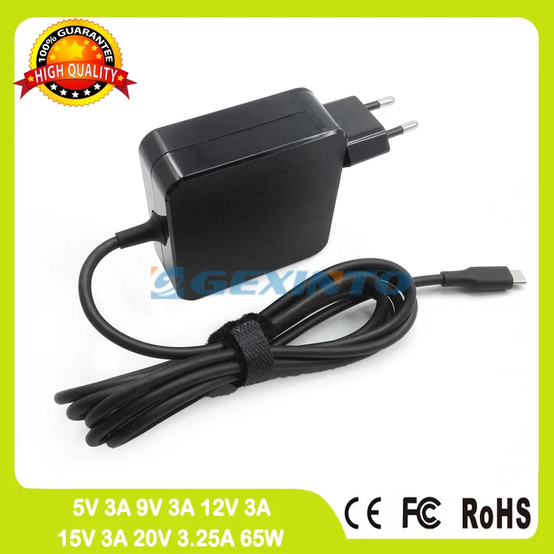 

65W Type C USB-C ac adapter 20V 3.25A laptop charger for Asus ZenBook 3 Deluxe UX3490UA UX490UA UX3490UAR UX490UAK EU plug