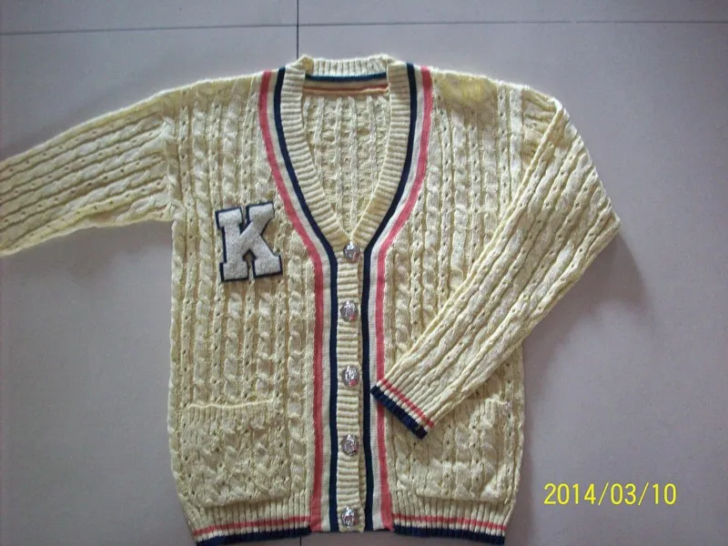 Милый свитер принцессы в стиле Лолиты Bobon21, Новое поступление, весенний вязаный кардиган в полоску в консервативном стиле с буквенным принтом t0988