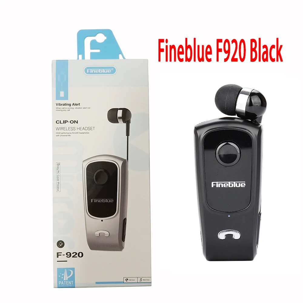 FineBlue F920 мини беспроводной Auriculares драйвер Bluetooth гарнитура звонки напоминают износ вибрации клип спортивные наушники для бега - Цвет: Original box Black
