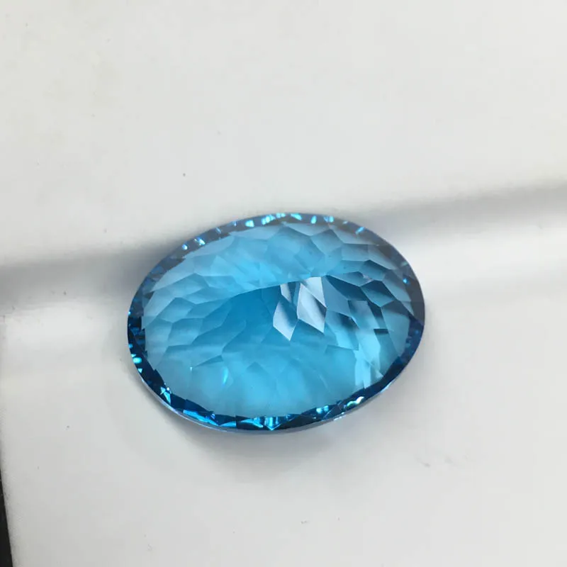 CSJ 100% натуральный синий топаз свободный драгоценный камень глубокий цвет большой