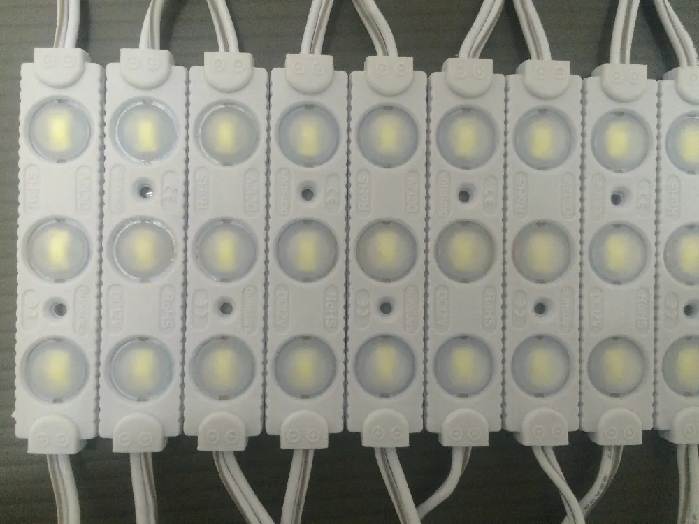 1000 шт./лот 5730 3LED инжекторный светодиодный модуль 12 В 3 м клей с противотуманными