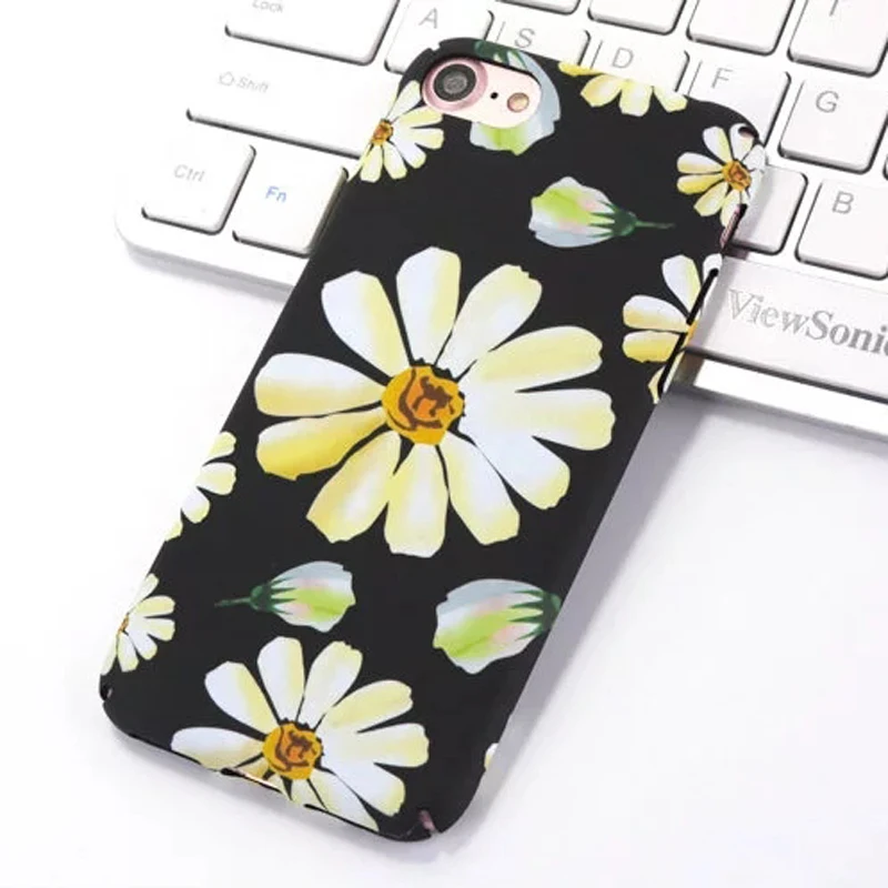 YT световой 3D хризантемы Цветочный чехол для телефона iPhone 6 8 7 Plus цветок листья