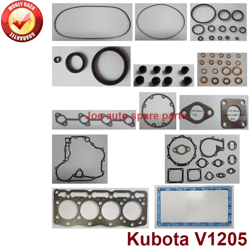 Полный ремонт двигателя полный комплект прокладок для Kubota: V1205 4D72|Полный набор