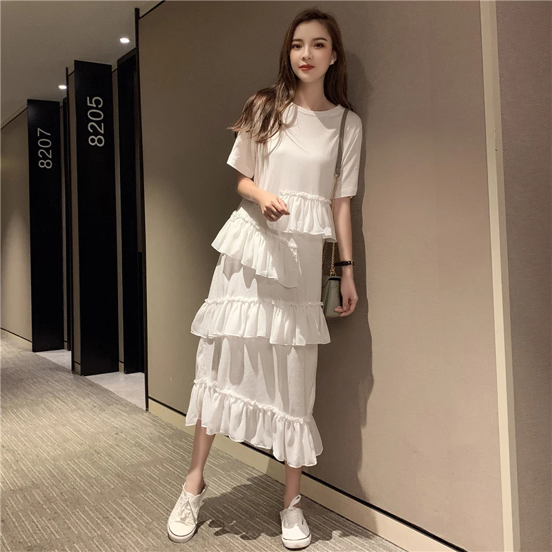 Женское платье в стиле пэчворк RUGOD Элегантное повседневное свободное Харадзюку