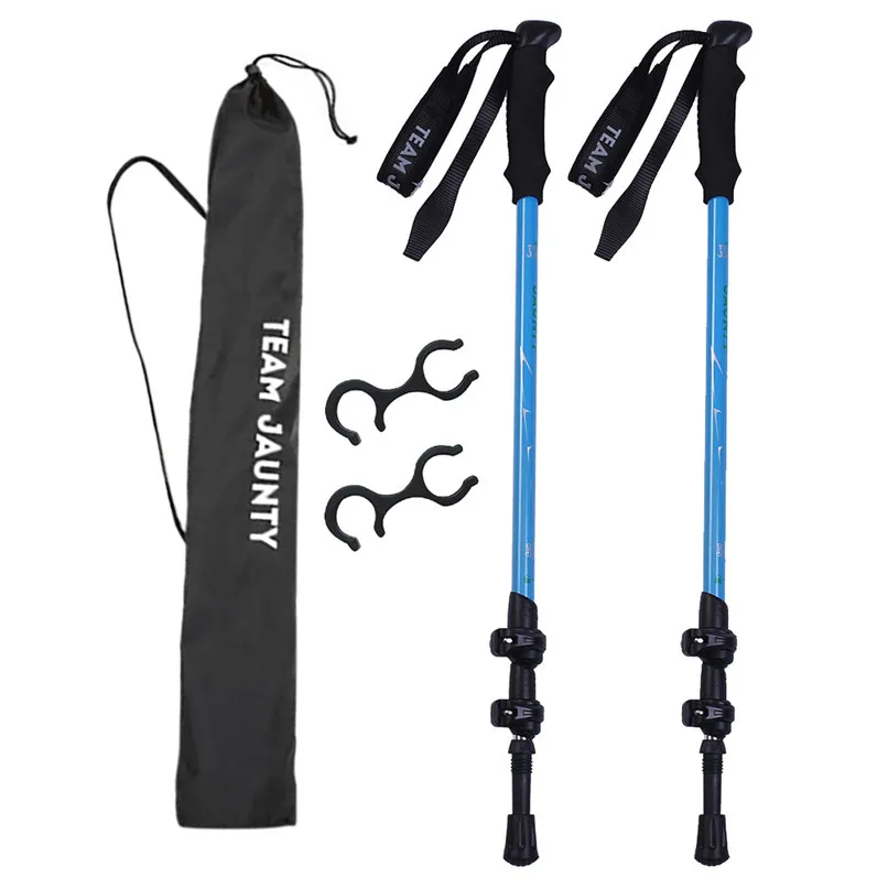 2 шт. трость прочная Регулируемая Треккинговая антиударная для альпинизма