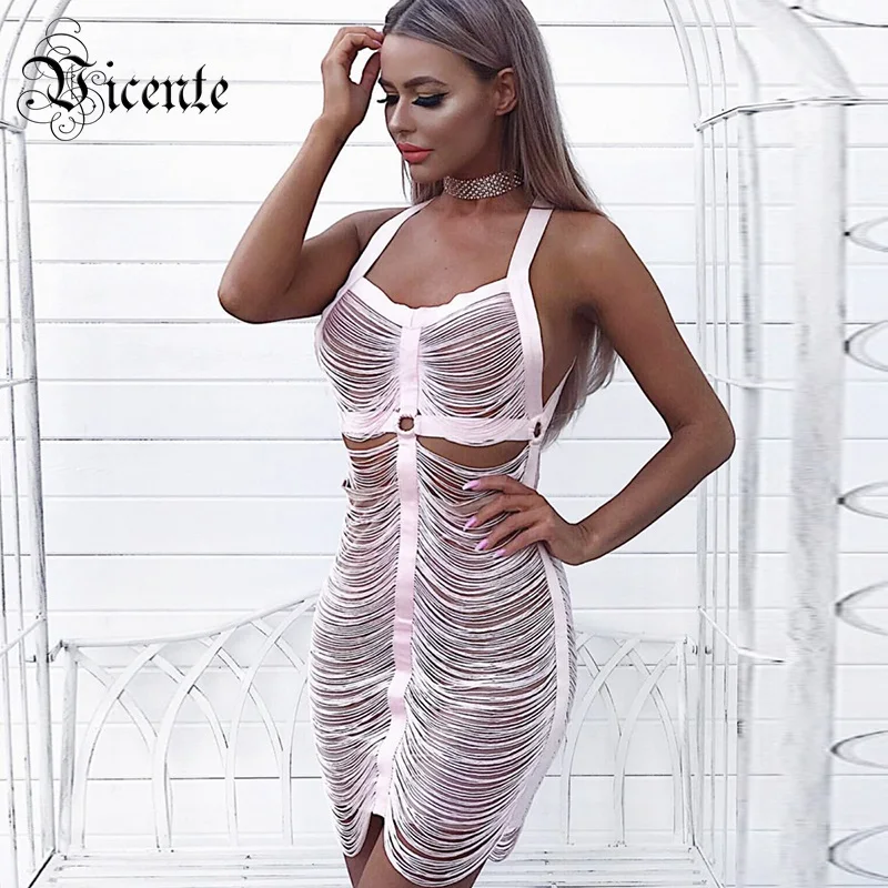 Женское Бандажное платье с бахромой VC HOT 2020 | Женская одежда