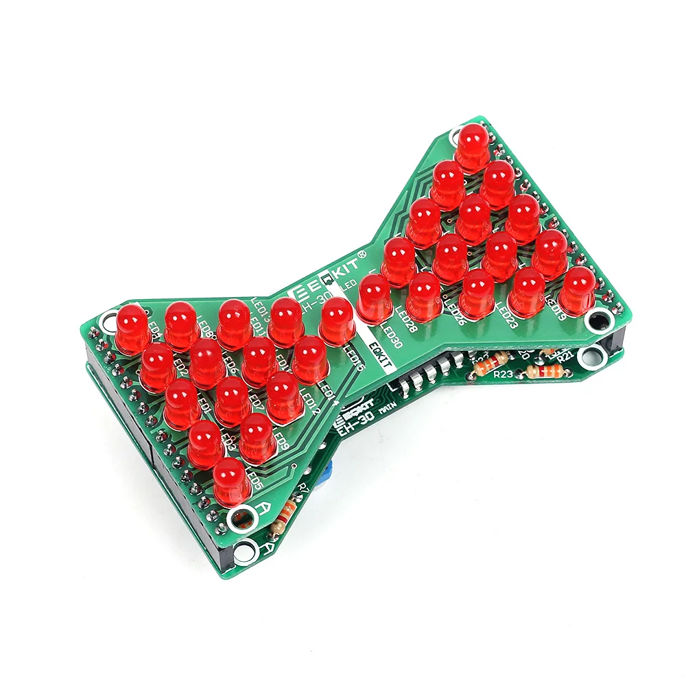 DC 5V синий и красный цвета зеленый светодиодный электронный песочные часы DIY Kit