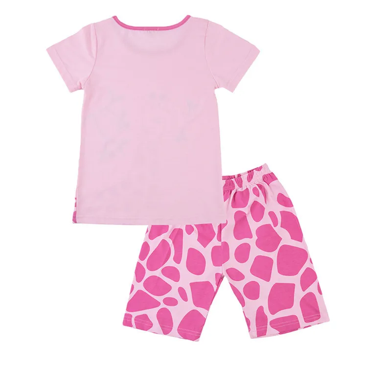 INS summer Girls sets tee shirt and shorts 2PCS kids Flamingos giraffe print Suits children's baby cute clothing for 1-6age | Мать и