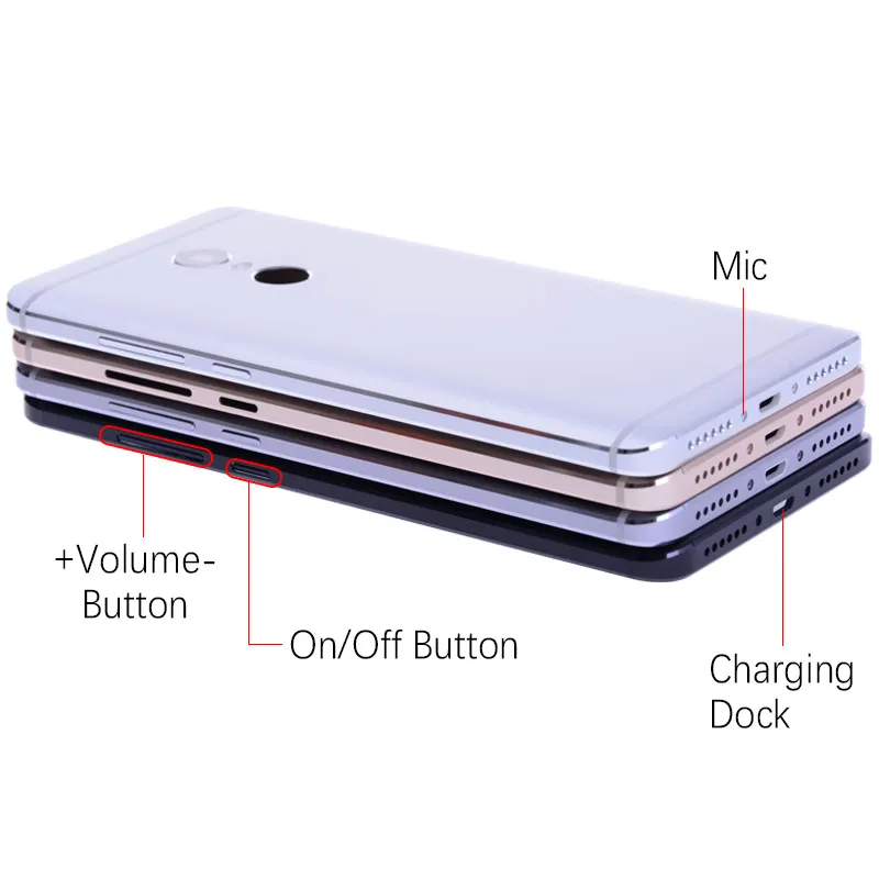Задняя крышка для Xiaomi Redmi 4 / Note 4 на батарею черный золотой