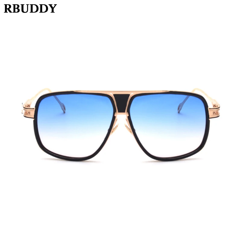 RBUDDY металлические негабаритные солнцезащитные очки женские брендовые
