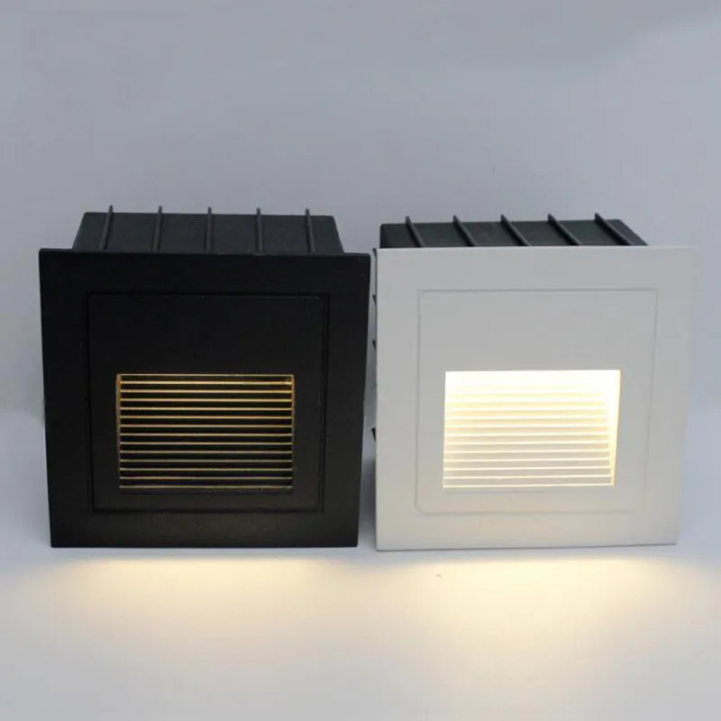 

2W Outdoor LED Step Light Waterproof Stair Light Wall Embedded Underground Lamp Lighting Deck Footlights 85-265V IP65