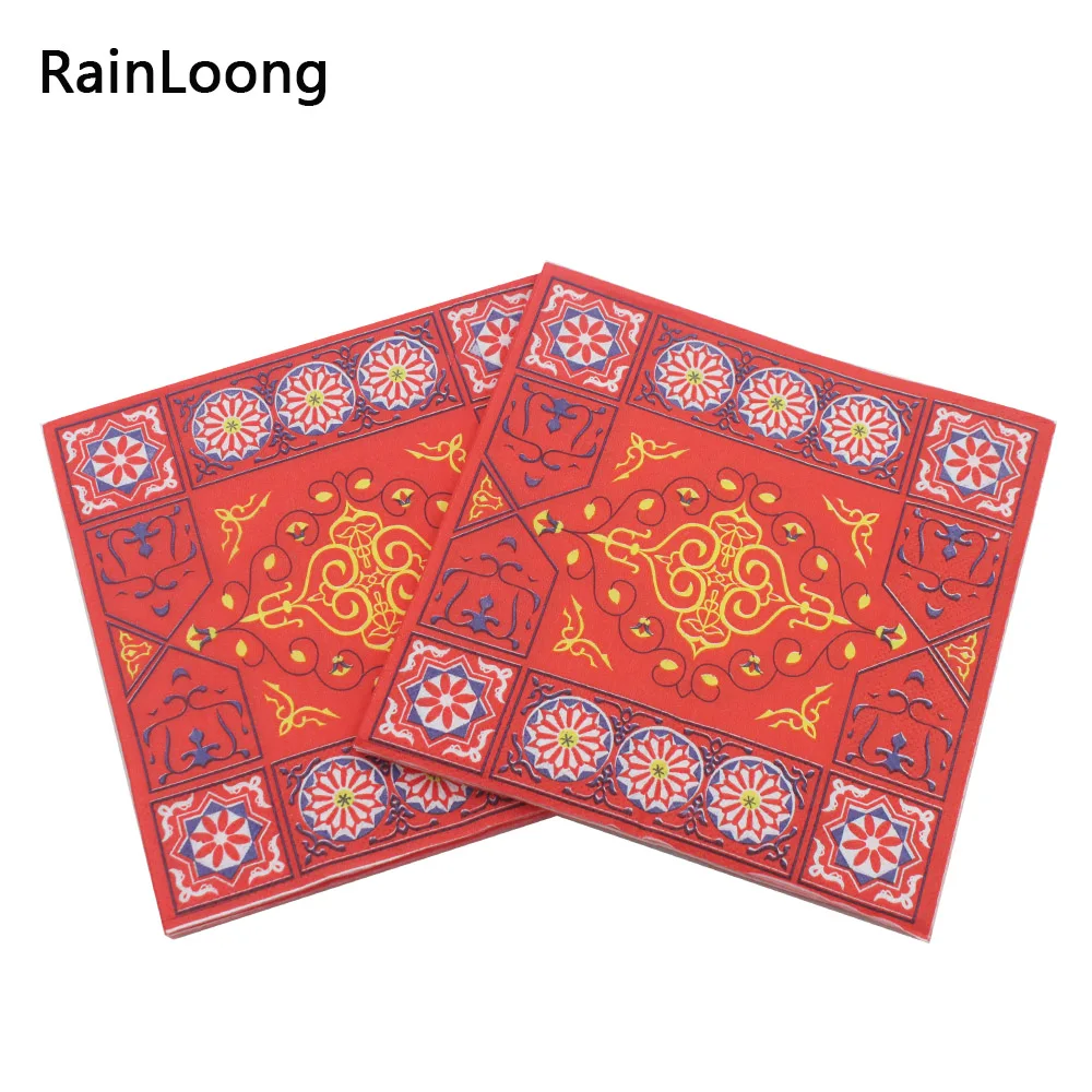 [RainLoong] печатная идентификация al Fitr Eid Mubarak бумажная салфетка для искусственных
