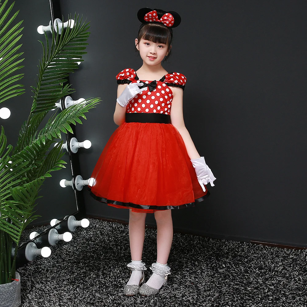 New Fall 2019 Children Princess Christmas Kids Birthday Party Dresses Halloween Mickey Cosplay Costume 1-14 Girls Cartoon Dress | Детская