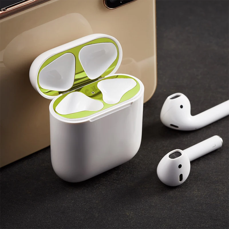 Пылезащитная металлическая защитная пленка для Apple Airpods чехол пыленепроницаемый