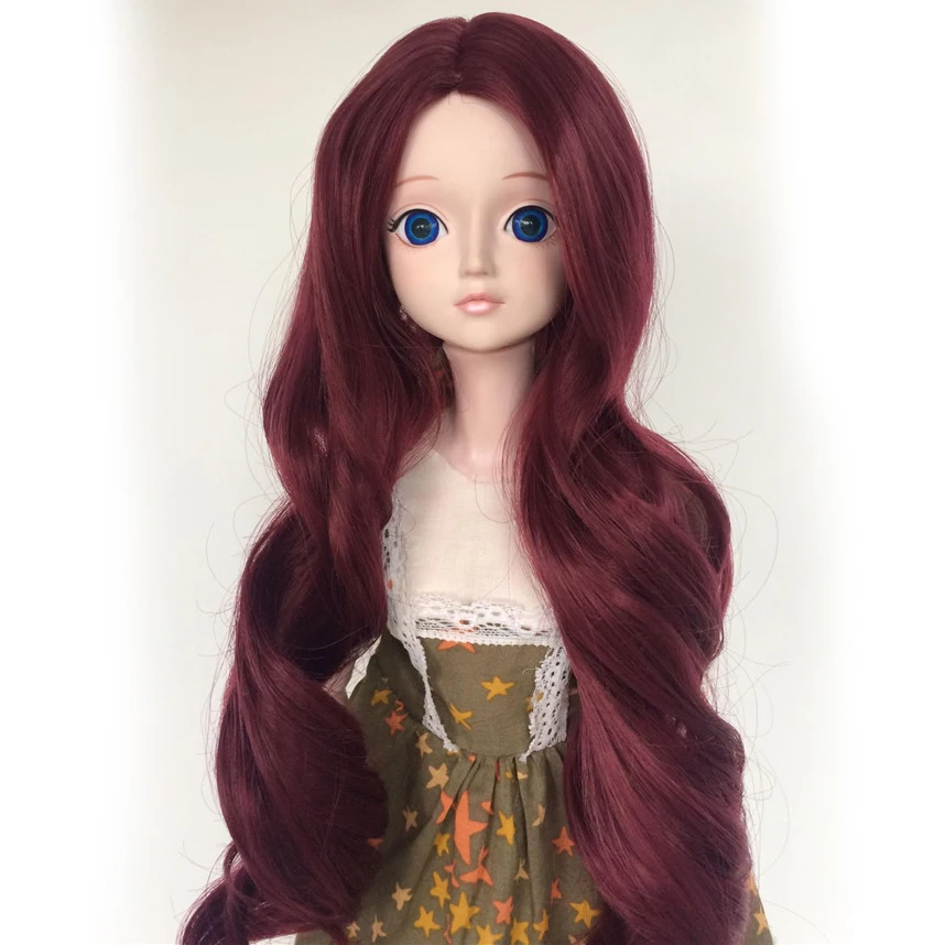 Волосы для кукол Cateleya BJD винно красные длинные волосы 1/3 1/4 1/6 1/8|Куклы| |