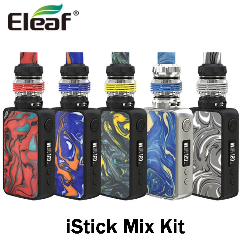 Оригинальный Eleaf iStick Mix Kit Wtih 160 Вт Box MOD 6 5 мл ELLO POP Tank электронная сигарета Vape и HW M2 N2