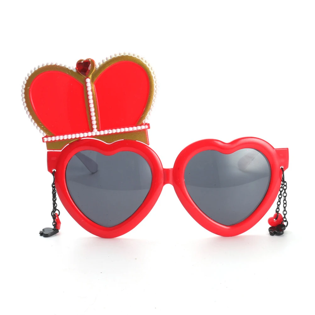 1 шт. красные солнечные очки с сердечками королевские для вечеринки фотостудия