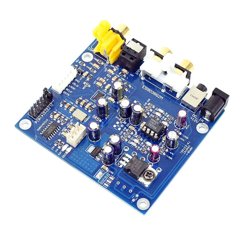 ES9038 Q2M I2S DSD усилитель мощности волоконный коаксиальный Плата декодера входного