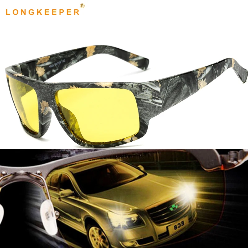 Солнцезащитные очки LongKeeper с желтыми линзами мужские и женские антибликовые для
