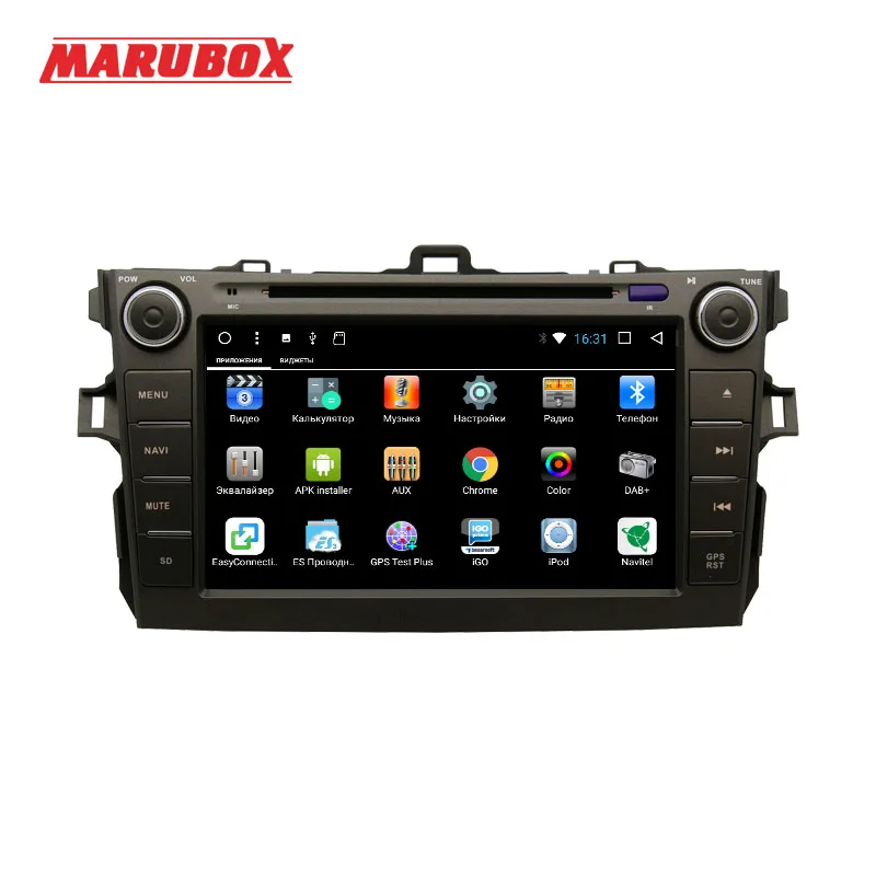 Автомобильный мультимедийный плеер для Toyota corolla 2007 2011 MARUBOX 8A105DT8 8 ядер Android 0 2 Гб