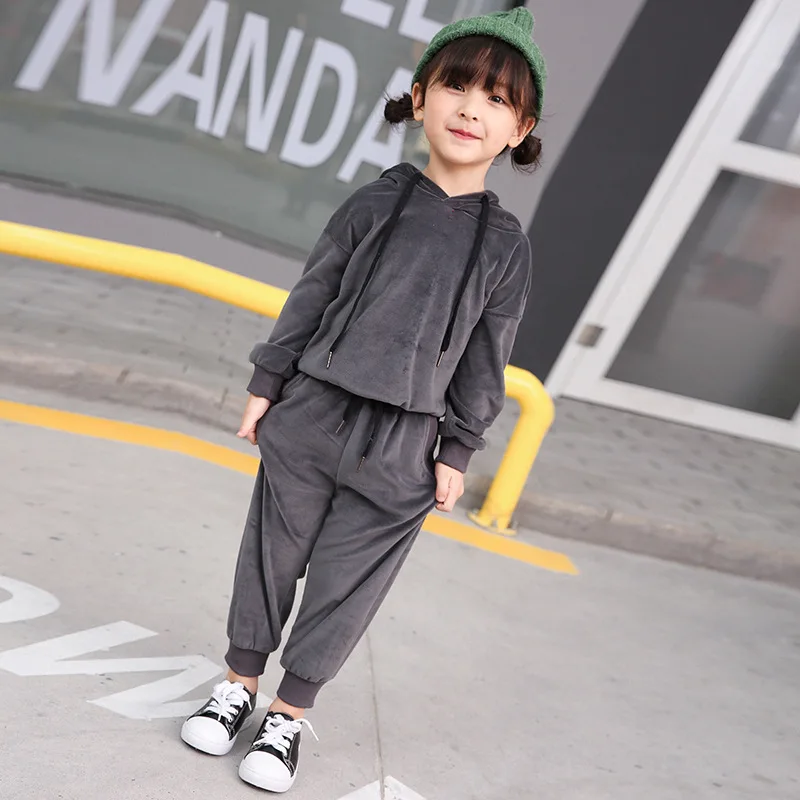 

Children Clothing Autumn Girls boys Clothes 2pcs Set Hooded Tops Long Pants Outfit Kids Clothes Tracksuit Suit For Girls Sets