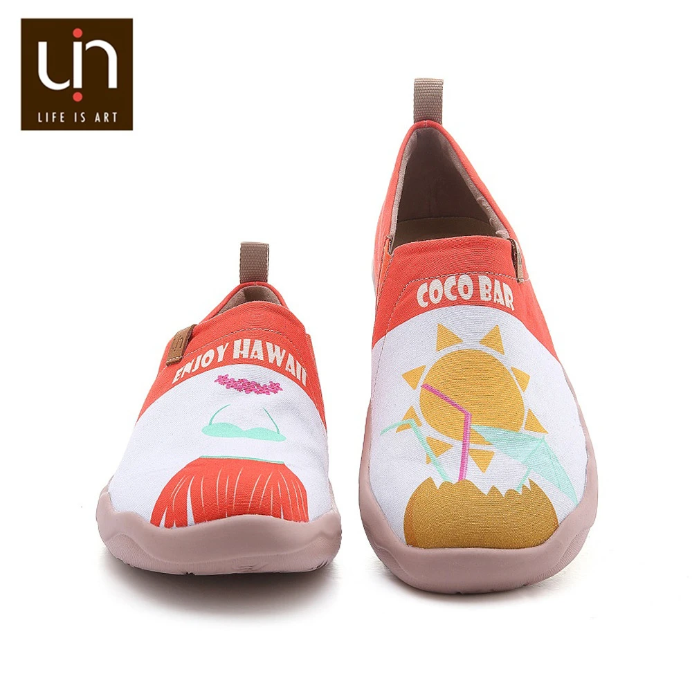 Мужские парусиновые туфли UIN Love jourway легкие дышащие Лоферы без шнуровки на