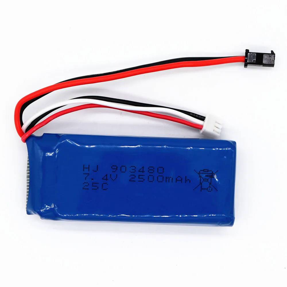 Новая Большая батарея 2500mAh 2S 7 4 V 25C Lipo вертолета Syma X8 X8W X8G с защитой напряжения |