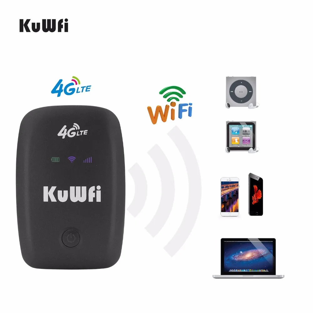 KuWFi разблокированный 3g 4G Wi Fi роутер Точка доступа мобильный Портативный карман