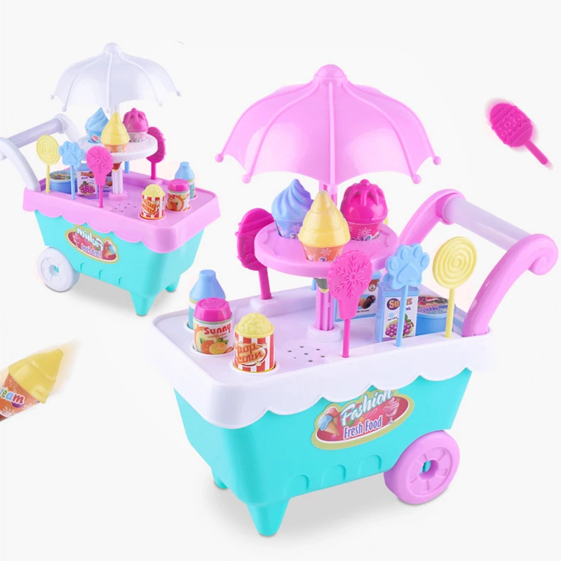 Новые мини игрушки для мороженого конфеты тележка дома развивающие супер