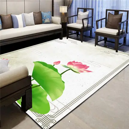 Traditional Chinese Modern Living Room 3D Carpet Bedroom Bedside Rectangular Rugs Sofa Coffee Table Mat Study Room Home Accessor