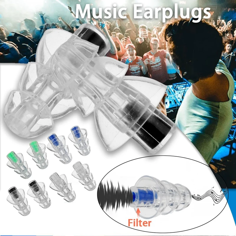 27Db силиконовые наушники-вкладыши с фильтром для музыки затычки ушей