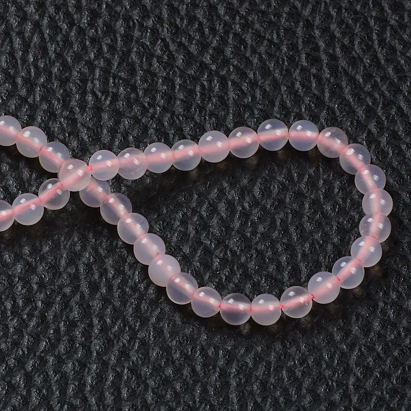 Бусины круглые из натурального розового агата 4/6/8/10 мм 15 дюймов|strand beads|strand