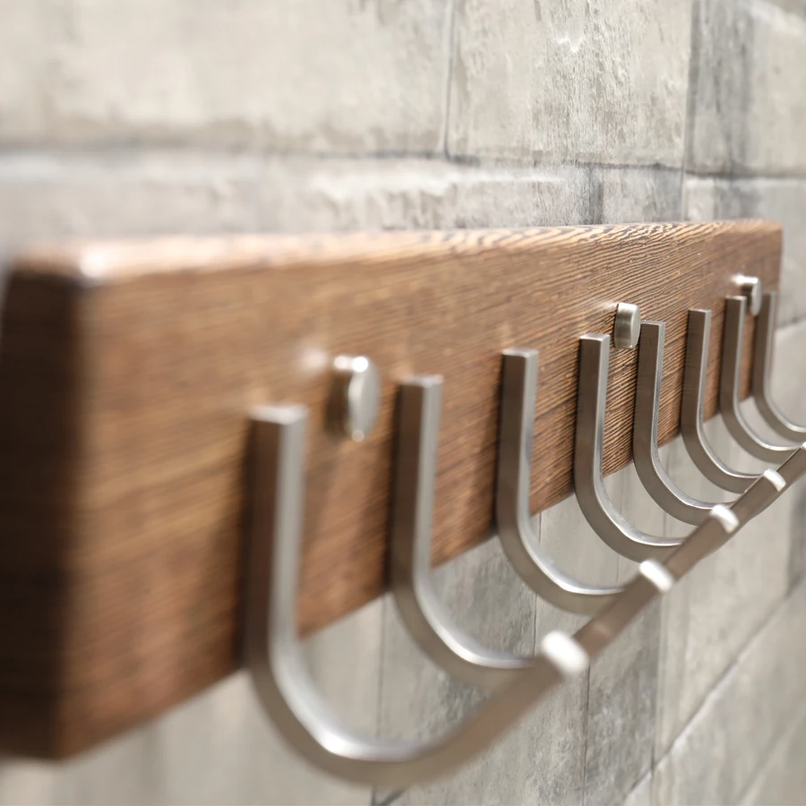 Настенный крючок для халата 3 крючка полотенец пальто деревянная вешалка одежды