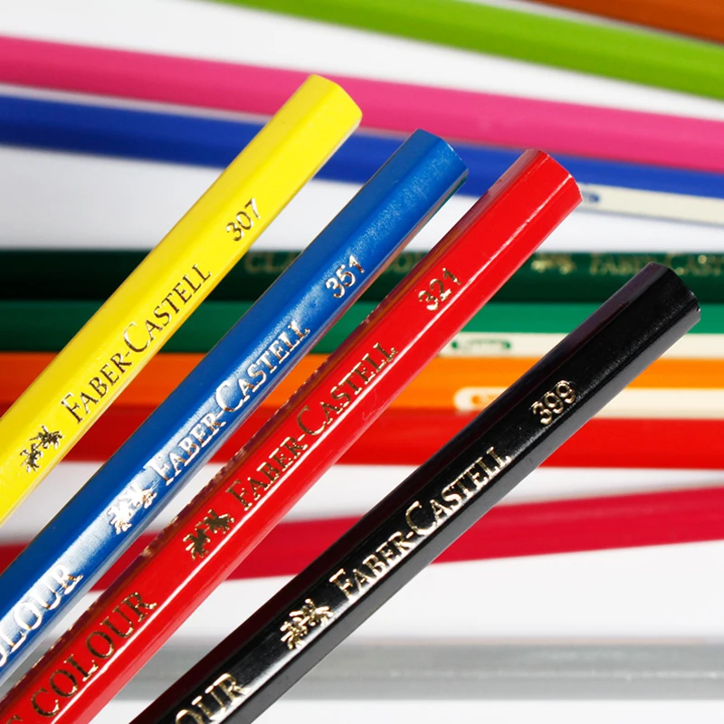 12 шт. классические масляные водорастворимые цветные карандаши FABER CASTELL
