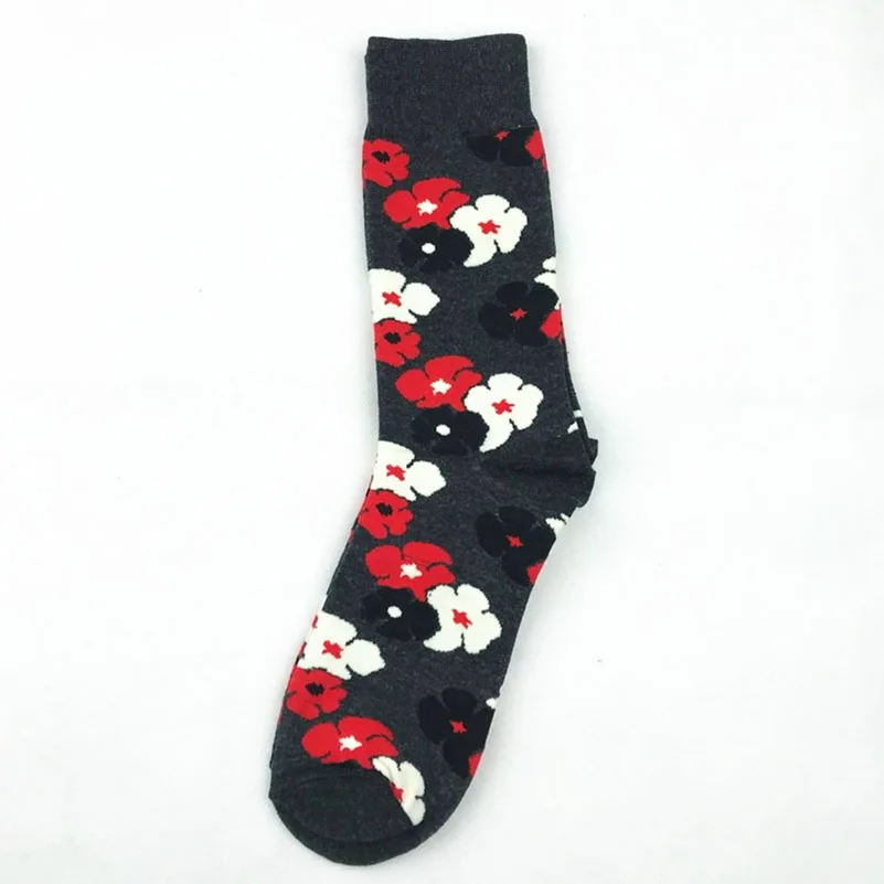 5 пар Новое поступление хлопковые мужские матросские носки с цветочным рисунком