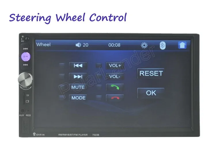 Для телефона на Android MP5 плеер 8 языков Bluetooth 7 дюймов автомобильное радио 2 DIN камера