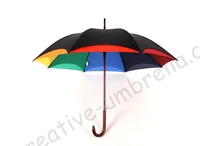lotus leaf rainbow solid wooden umbrellas100sunscreen formosa 210t pongee double layer long handle rotate rose flower parasol
